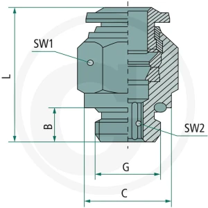 GRANIT B-GE-14-1/2-MSv Złącze proste wkręcane 60603180210