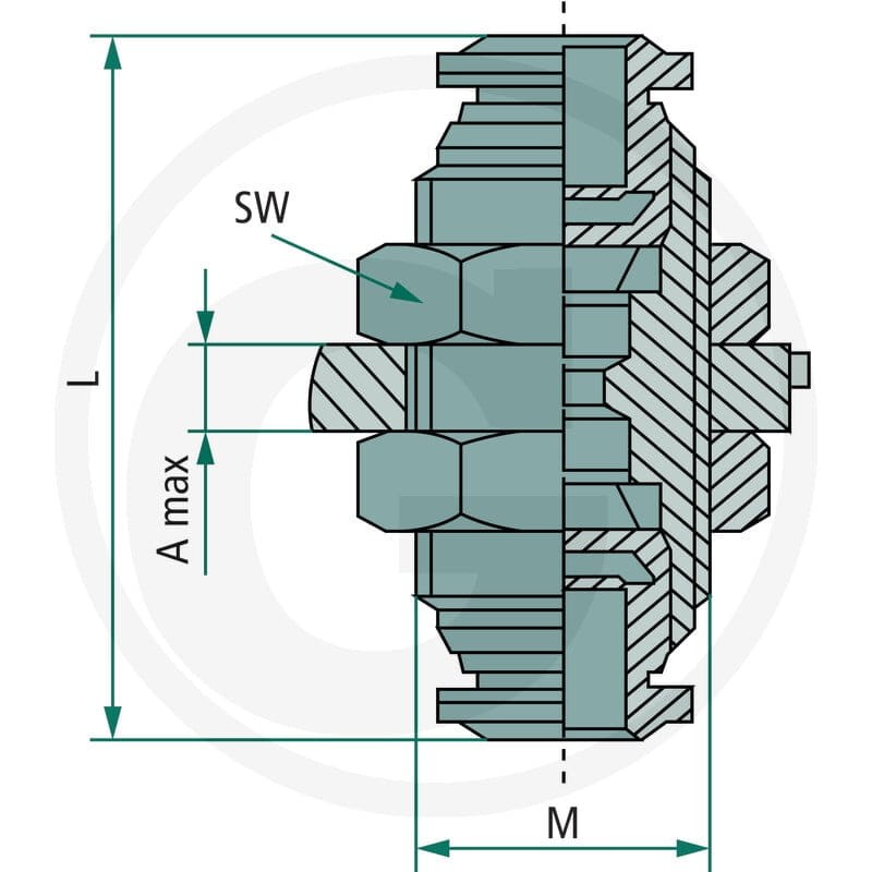 GRANIT B-GSV-6-MSv Przyłącze proste grodziowe 60603108027 - Sklep PoltechParts