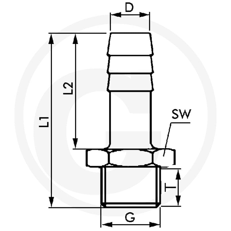 GRANIT E-GET-16-1/2-MSv v - Złącze proste - gniazdo 60610200151 - Sklep PoltechParts