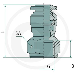 GRANIT B-GA-4-1/8-MSv Złącze proste nakręcane 60603062009