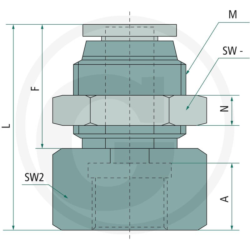 GRANIT B-GAS-6-1/4-MSv-bl Złącze proste nakręca 60603181231 - Sklep PoltechParts