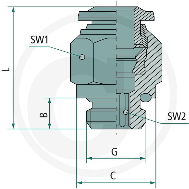 GRANIT B-GE-4-1/4-MSv Złącze proste wkręcane 60603016005 - Sklep PoltechParts