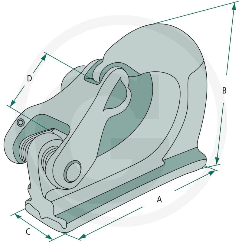 Pewag Hak do przyspawania 3,8t 57115H50002 - Sklep PoltechParts