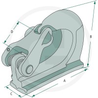 Pewag Hak do przyspawania 3,8t 57115H50002 - Sklep PoltechParts