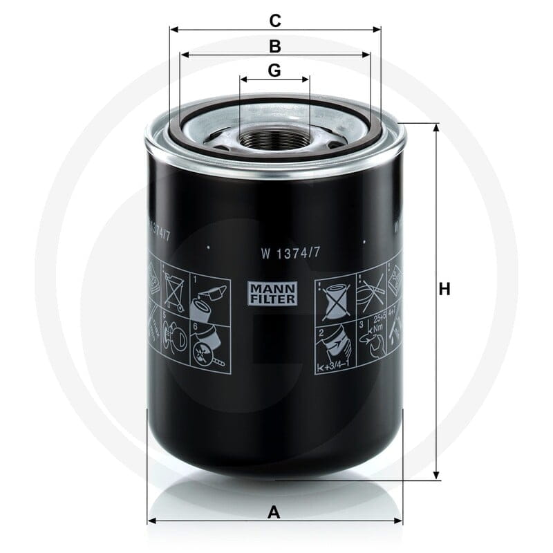 MANN FILTER Filtr oleju silnikowego 565W1374.7 - Sklep PoltechParts