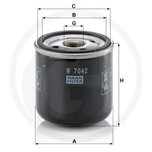 MANN FILTER Filtr oleju typu Spin-on 565W7042