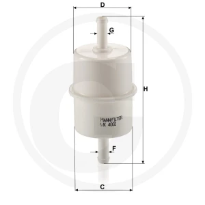 MANN FILTER Filtr wymienny paliwa 565WK4002