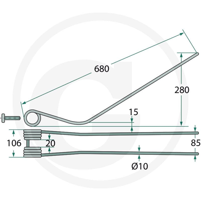 GRANIT Palec zgrabiarki pokosowej 52552564 - Sklep PoltechParts
