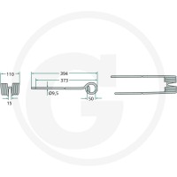 GRANIT Palec przetrząsaczo-zgrabiarki karuz. 52558740700 - Sklep PoltechParts