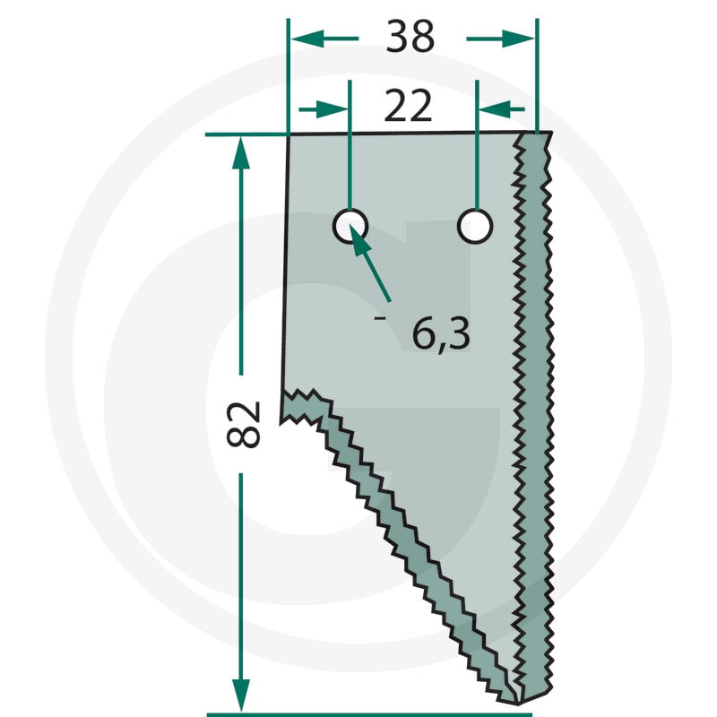 Nożyk skrajny listwy tnącej 525D44104000 - Sklep PoltechParts