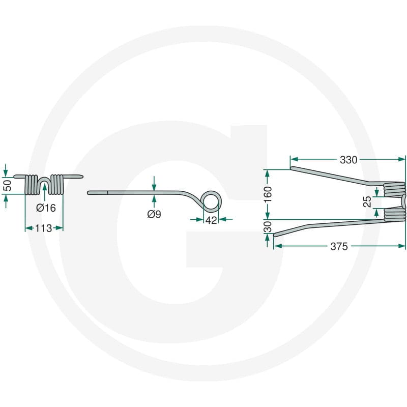 GRANIT Palec przetrząsaczo-zgrabiarki karuz. 525PZ-110 - Sklep PoltechParts