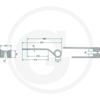 GRANIT Palec przetrząsaczo-zgrabiarki karuz. 5250673743 - Sklep PoltechParts