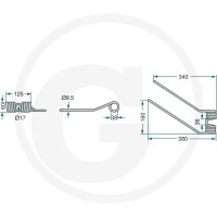 GRANIT Palec przetrząsaczo-zgrabiarki karuz. 525600038 - Sklep PoltechParts
