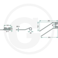 GRANIT Palec przetrząsaczo-zgrabiarki karuz. 525600039 - Sklep PoltechParts