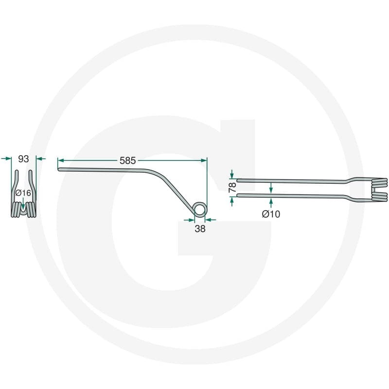 GRANIT Palec zgrabiarki pokosowej 525600040 - Sklep PoltechParts