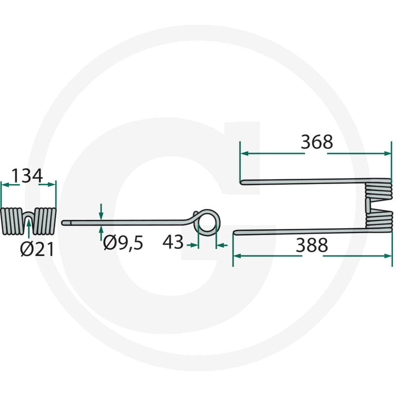 GRANIT Palec przetrząsaczo-zgrabiarki karuz. 525153015.1 - Sklep PoltechParts