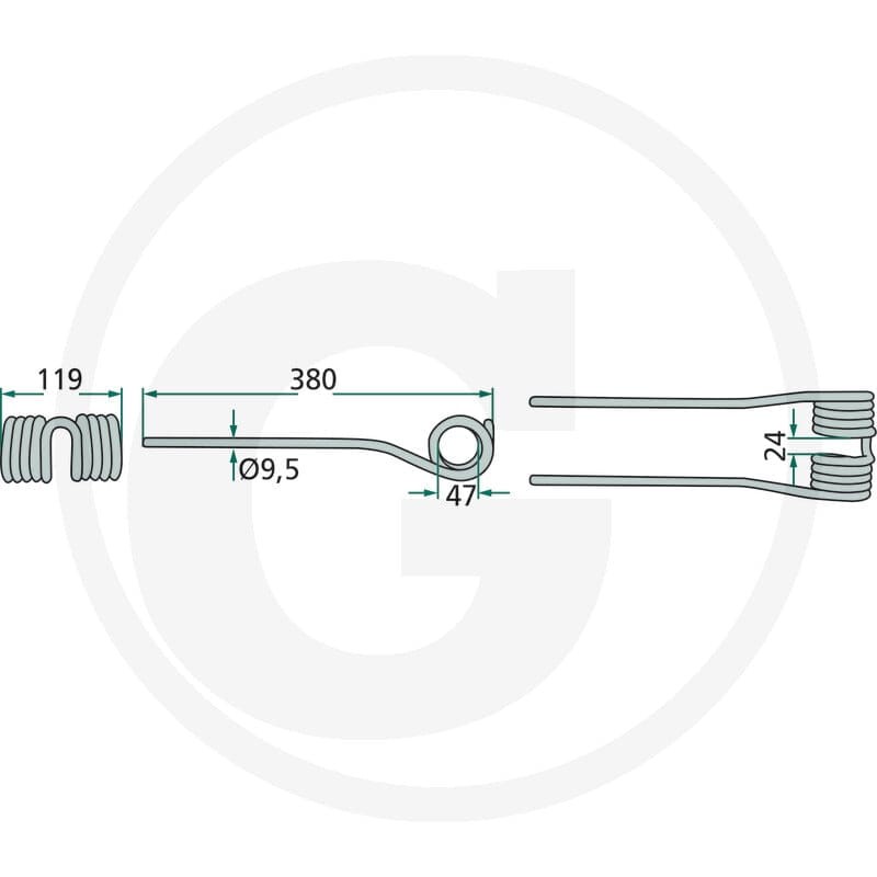 GRANIT Palec przetrząsaczo-zgrabiarki karuz. 525154602406 - Sklep PoltechParts