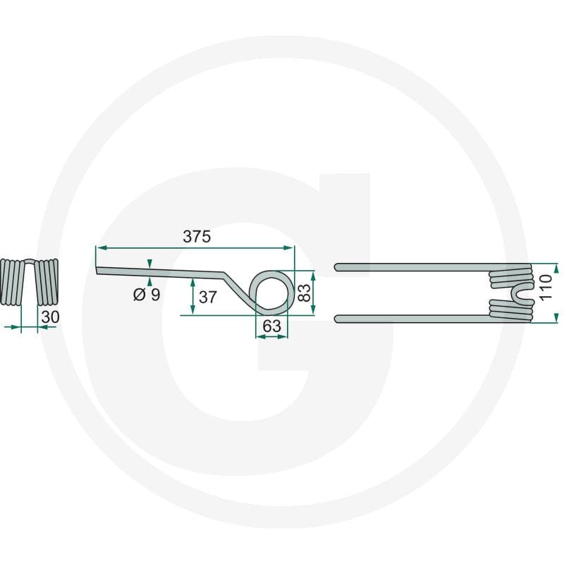 GRANIT Palec przetrząsaczo-zgrabiarki karuz. 52516607564 - Sklep PoltechParts