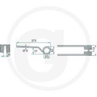 GRANIT Palec przetrząsaczo-zgrabiarki karuz. 52516607564 - Sklep PoltechParts