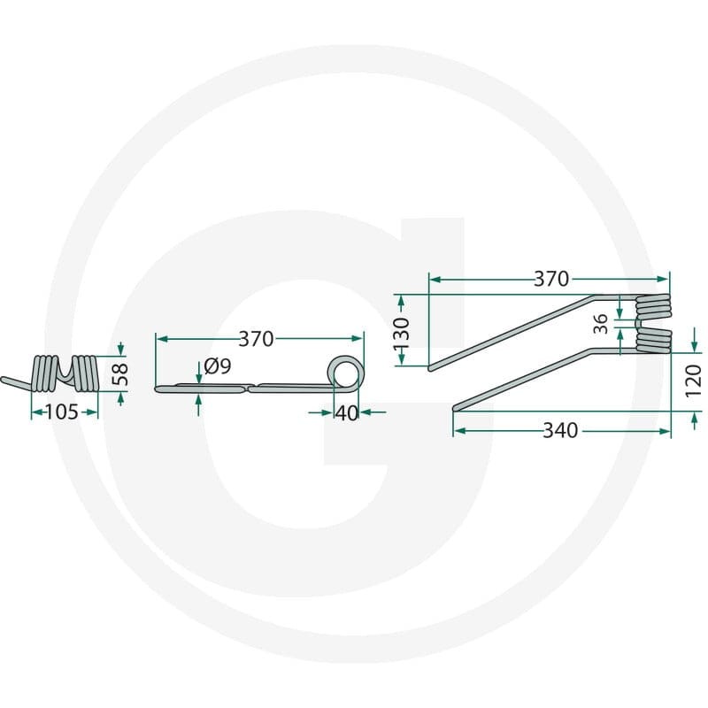 GRANIT Palec przetrząsaczo-zgrabiarki karuz. 525487134 - Sklep PoltechParts