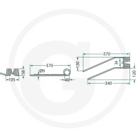 GRANIT Palec przetrząsaczo-zgrabiarki karuz. 525487134 - Sklep PoltechParts