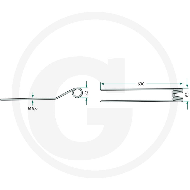 GRANIT Palec zgrabiarki pokosowej 525525074 - Sklep PoltechParts
