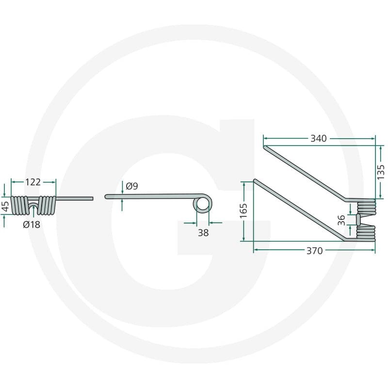 GRANIT Palec przetrząsaczo-zgrabiarki karuzelow 5259263500 - Sklep PoltechParts