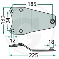 GRANIT Trzymak noża 525MC-0395 - Sklep PoltechParts