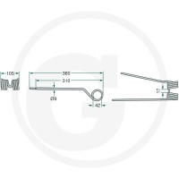 GRANIT Palec przetrząsaczo-zgrabiarki karuzelow 525PZ-222 - Sklep PoltechParts