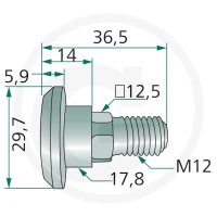 GRANIT Śruba noża 525018824 - Sklep PoltechParts