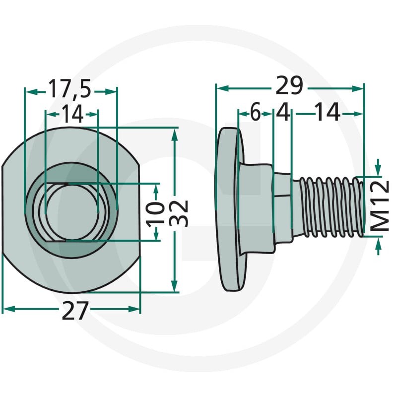GRANIT Śruba nożyka 525143229.0 - Sklep PoltechParts