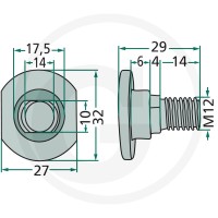 GRANIT Śruba nożyka 525143229.0 - Sklep PoltechParts