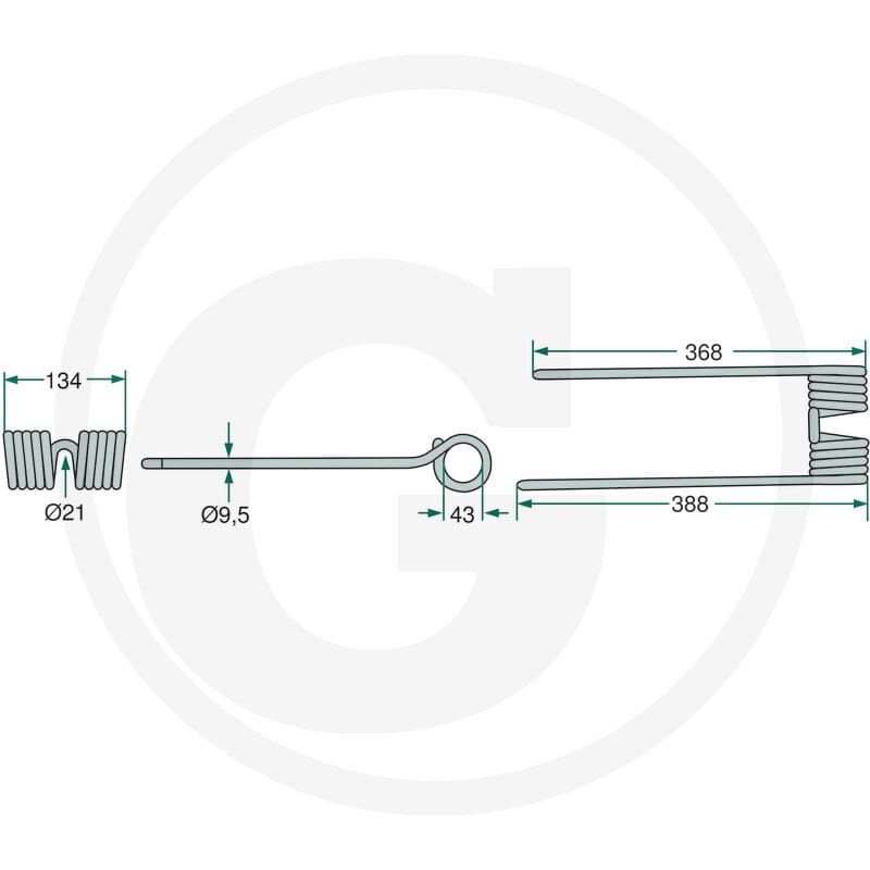 GRANIT Palec przetrząsaczo-zgrabiarki karuz. 525153014.1 - Sklep PoltechParts