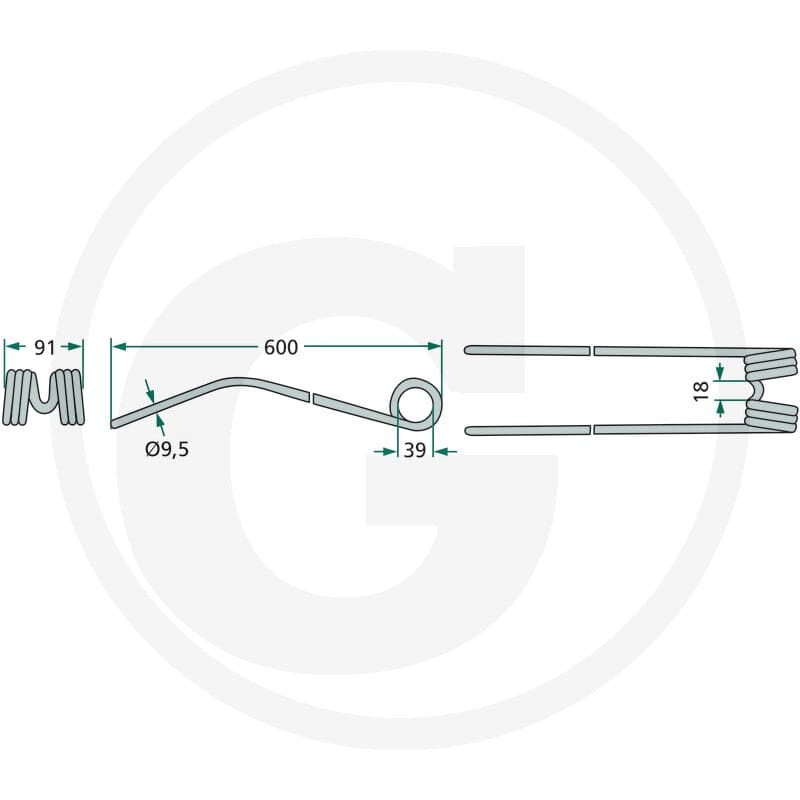 GRANIT Palec zgrabiarki pokosowej 525160313 - Sklep PoltechParts