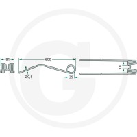 GRANIT Palec zgrabiarki pokosowej 525160313 - Sklep PoltechParts