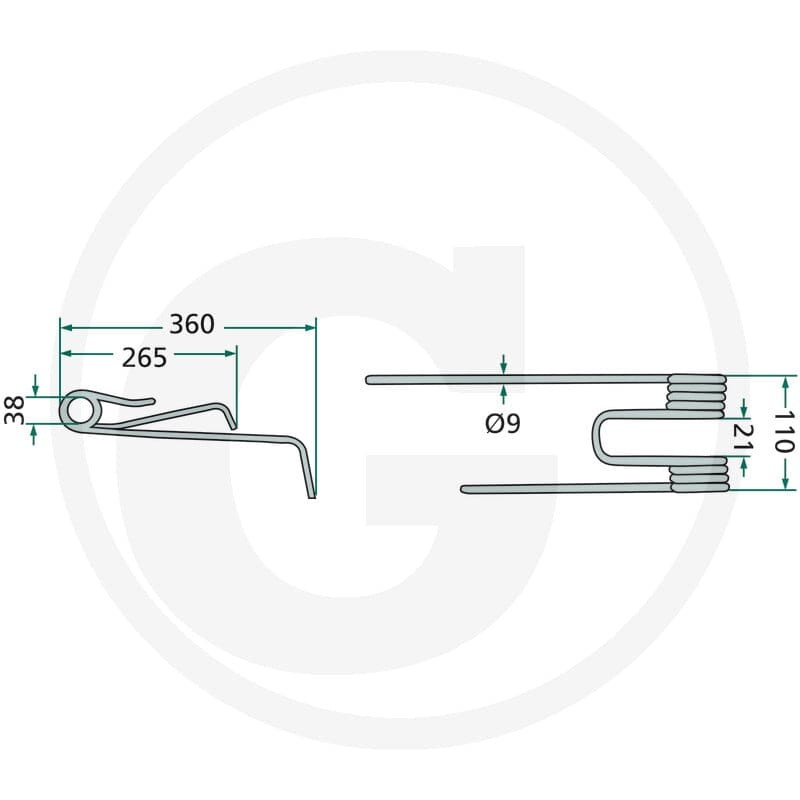 GRANIT Palec przetrząsaczo-zgrabiarki karuz. 5254104311680 - Sklep PoltechParts