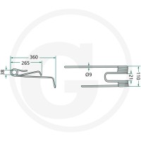 GRANIT Palec przetrząsaczo-zgrabiarki karuz. 5254104311680 - Sklep PoltechParts