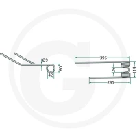 GRANIT Palec przetrząsaczo-zgrabiarki karuzelow 525436135 - Sklep PoltechParts
