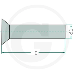 GRANIT Nit z łbem wpuszczanym 5255.25X23S