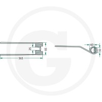 GRANIT Palce zgrabiarki pokosowej 525525075 - Sklep PoltechParts