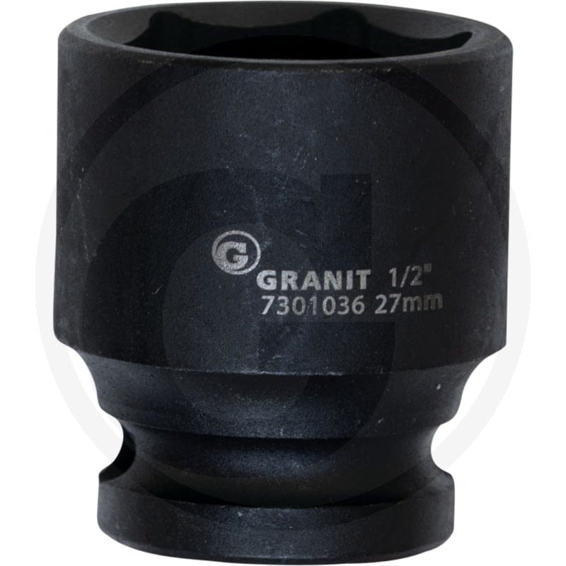 GRANIT BLACK EDITION 1/2" udarowy klucz nasadowy sześciokątny, krótki, 30mm 7301037 - Sklep PoltechParts