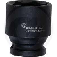 GRANIT BLACK EDITION 1/2" udarowy klucz nasadowy sześciokątny, krótki, 30mm 7301037 - Sklep PoltechParts