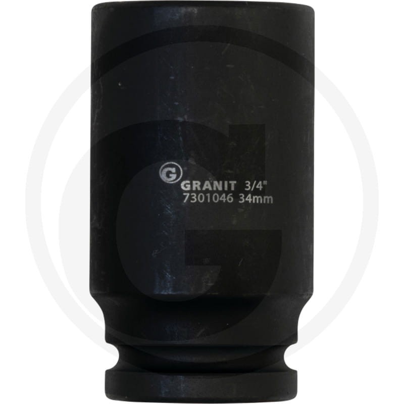 GRANIT BLACK EDITION 3/4" nasadka udarowa sześciokątna, długa, 34mm 7301046 - Sklep PoltechParts