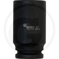GRANIT BLACK EDITION 3/4" nasadka udarowa sześciokątna, długa, 34mm 7301046 - Sklep PoltechParts