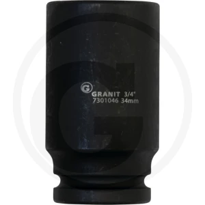 GRANIT BLACK EDITION 3/4" nasadka udarowa sześciokątna, długa, 34mm 7301046