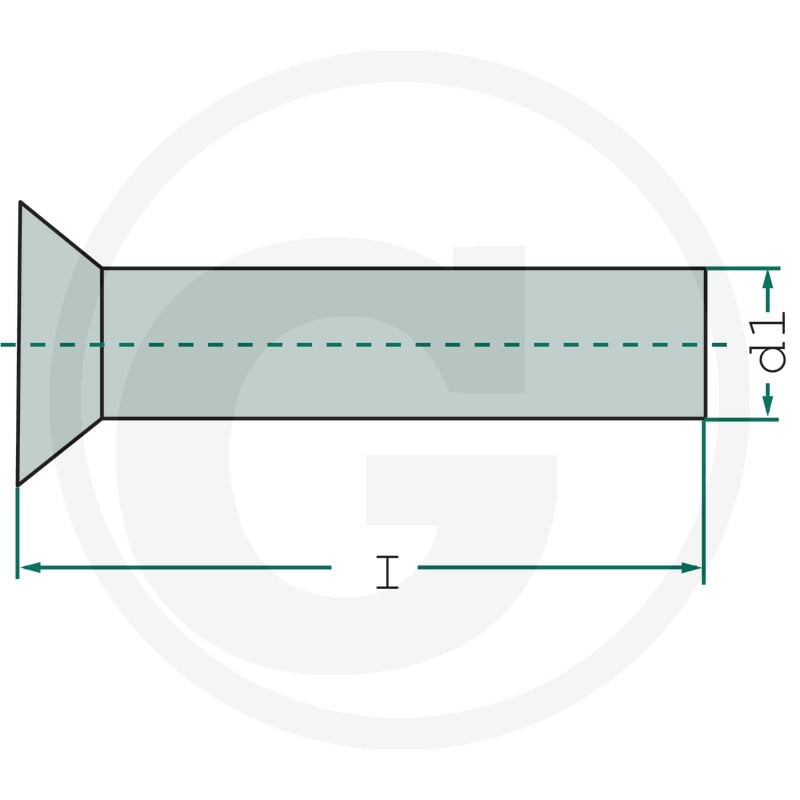 GRANIT Nit z łbem wpuszczanym 5256.0X14S - Sklep PoltechParts