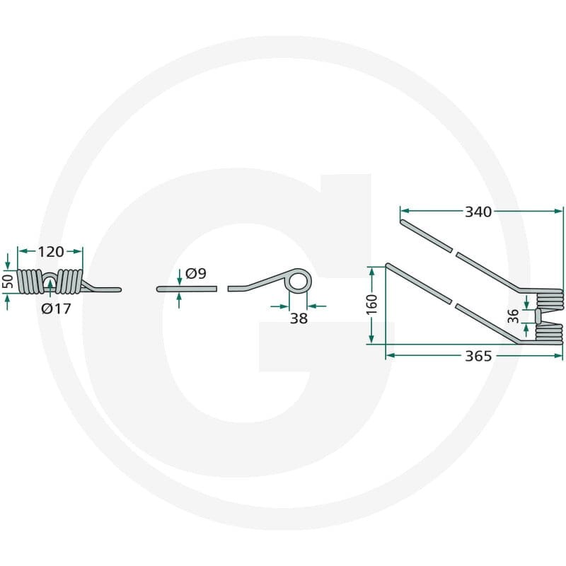 GRANIT Palec przetrząsaczo-zgrabiarki karuz. 525600011 - Sklep PoltechParts