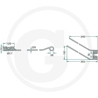 GRANIT Palec przetrząsaczo-zgrabiarki karuz. 525600011 - Sklep PoltechParts
