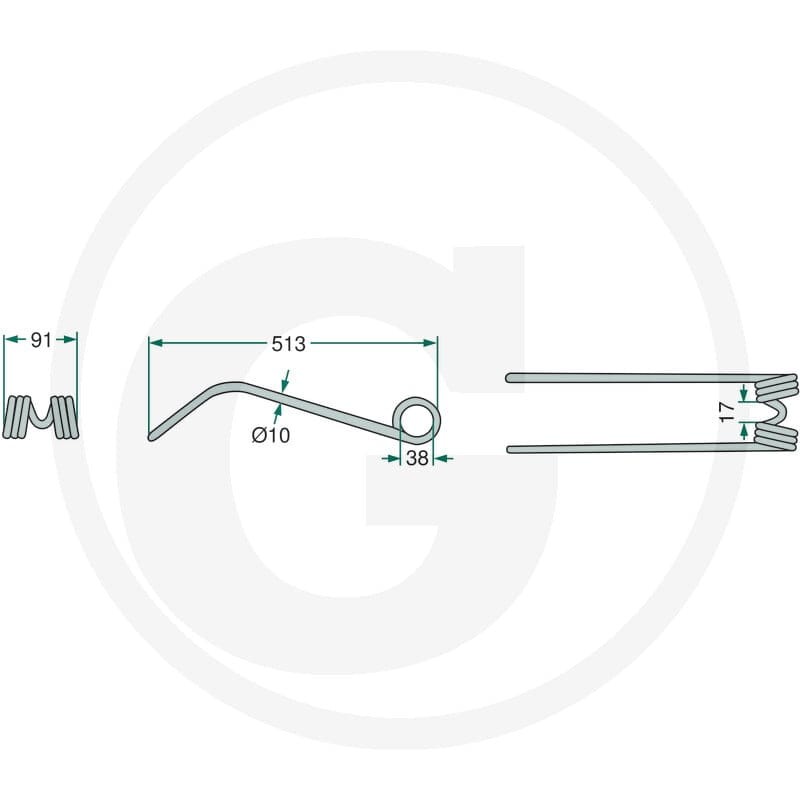 GRANIT Palec zgrabiarki pokosowej 525600034 - Sklep PoltechParts