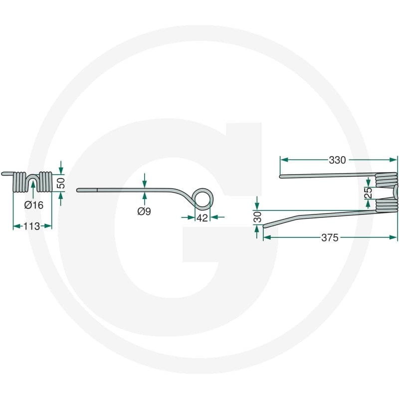 GRANIT Palec przetrząsaczo-zgrabiarki karuz. 525PZ-107 - Sklep PoltechParts